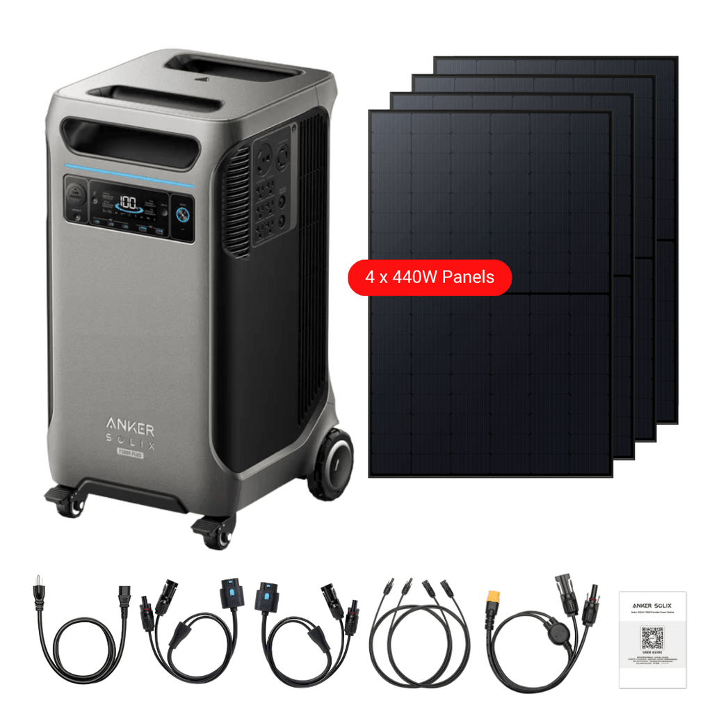Anker SOLIX F3800 Plus Portable Power Station + 440W Rigid Solar Panels - Off Grid Stores