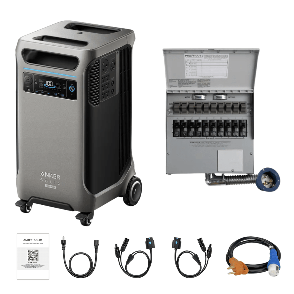 Anker SOLIX F3800 Plus Portable Power Station + 50A Transfer Switch