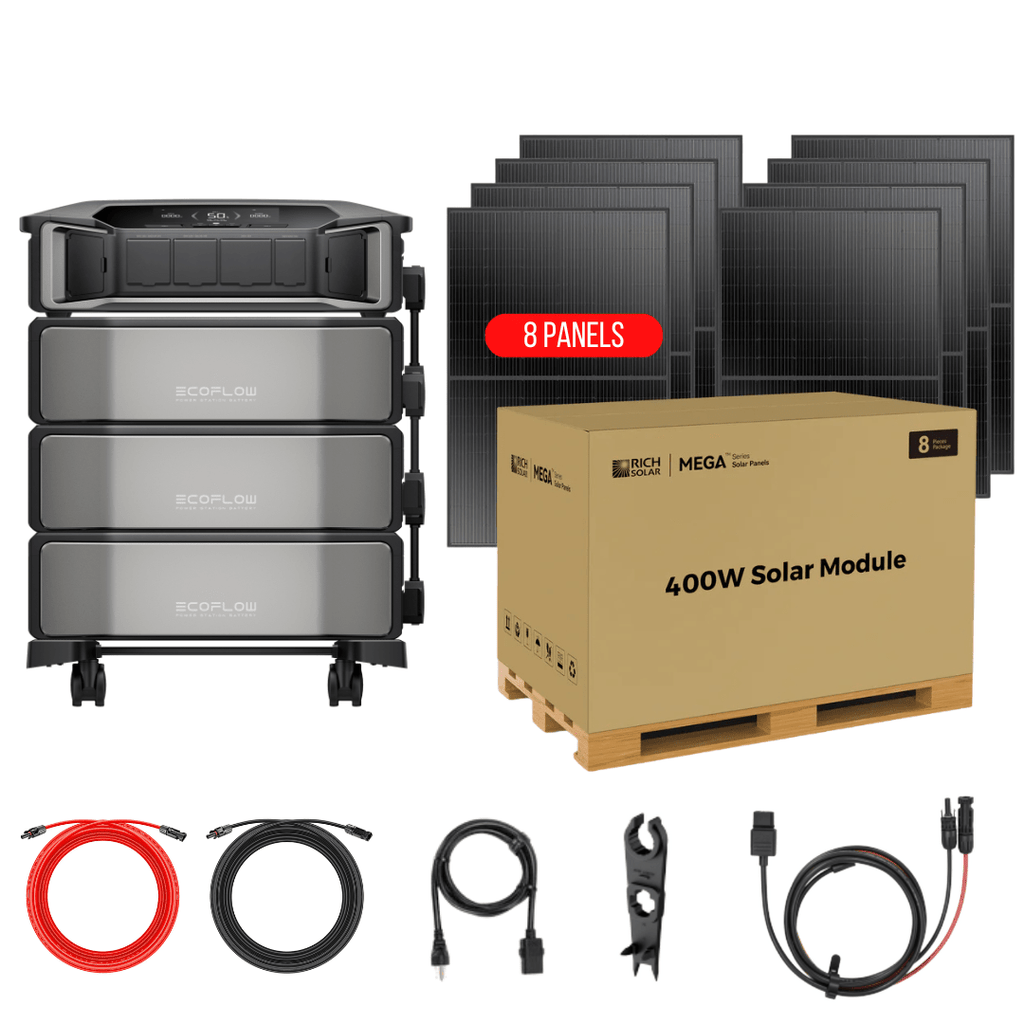 EcoFlow DELTA Pro Ultra Kits - Inverter + Batteries + Choose Custom Solar Panel Bundle Option - Off Grid Stores