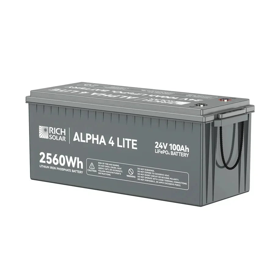 Rich Solar ALPHA 4 LITE 24V 100Ah LiFePO4 Lithium Iron Phosphate Battery