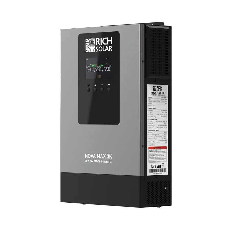 Rich Solar NOVA MAX 3K 2026 24V 3000W Off-Grid Hybrid Inverter