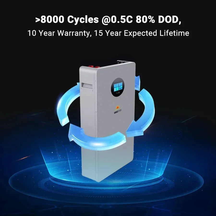 SunGoldPower Powerwall X 51.2V 200AH LiFePO4 Lithium Battery